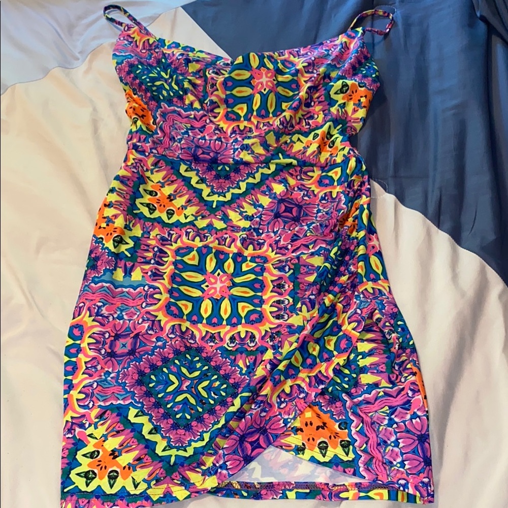 SHEIN Colorful Geometric Mini Dress
